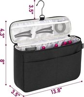 Sac de rangement de voyage compatible avec Dyson Airwrap Styler Sac de voyage portable pour bigoudi et fixation avec multi-poches
