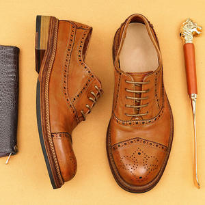 Zapatos de Cuero DSYX DL1225, Alta Demanda, Estilo Inglés, Brogue de Negocios, Piel de Vaca, Impermeables, Hechos a Mano, Formales, Oxford para Hombre, Parte Superior de Malla - Product Image 6