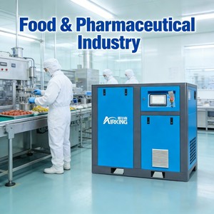 Compresseur d'air à vitesse variable Ariking, économie d'énergie, bon prix, 60HP 45KW 7-10Bar 2.04-6.8m3/min PM, pour machine de transformation des aliments - Product Image 6