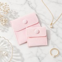 Sac d'emballage pour bijoux en microfibre personnalisé ZXF Fashion avec bouton pression pour l'emballage des bracelets