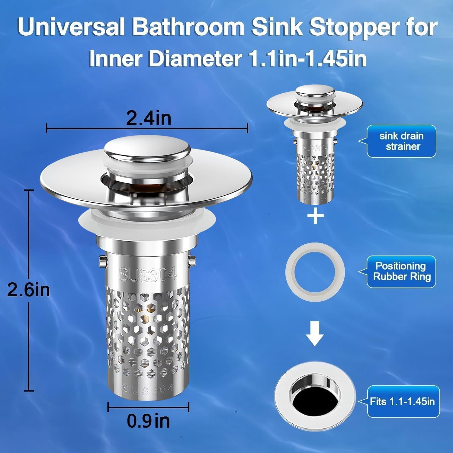 Lavabo américain K6 rebondissant noyau-abs-corps principal-panier en acier-cop