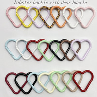 Breloques en alliage en forme de cœur, étoile et os, 40 mm, colorées, avec anneaux à ressort, pour matériaux de bricolage, fabrication de porte-clés et de breloques de sac QYgift