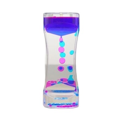 Hot selling Liquid Timer Sensory Motion Visual Bubble Hourglass Gravity Science Toys
