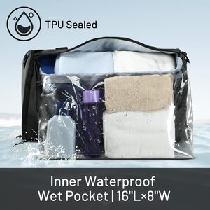 Lightweight Durable Duffle <b>Bag</b> with Separate Shoe <b>Compartment</b> 24L Capacity Water-Resistant Fabric for Travel Sports - Product Image 2