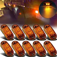 Luz Lateral LED Ovalada de Fábrica, Luz de Posición Lateral Ámbar, Roja y Blanca, 12V 24V, para Camiones, Remolques, Autocaravanas, Impermeable