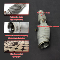 Downpipe Knalpot Racing Suara Menggelegar untuk 330E 320I 330I 530E 520I 530I X4 X3 B48 2.0T, Katalis Aliran Tinggi, Plug and Play