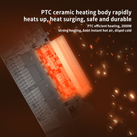 Flamme simulée 3D et protection contre le basculement de l'humidificateur 2000w 2 en 1 Ptc ventilateur chauffant et ventilateur de refroidissement de la tour pour la pièce