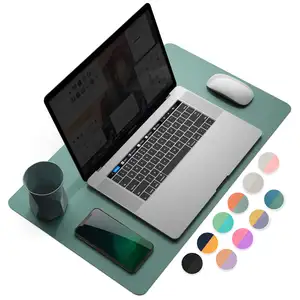 Dual-Sided Good Sale Waterproof Office Work Non-Slip Mouse Pad Leather Desk Mat