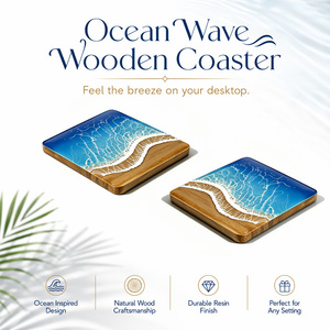 Sous-verres classiques en résine en gros, tapis ronds écologiques, promotionnels, pour café et boissons, avec logo personnalisé - Product Image 4
