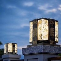 Lampe solaire LED de luxe léger au design créatif, à charge rapide, économe en énergie, pour éclairage de cour, de jardin, de mur, de colonne et de pelouse