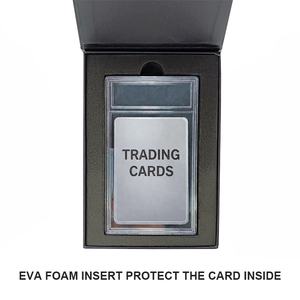 Custom Logo Recyclable Rigid Cardboard <b>Black</b> Magnetic <b>Box</b> Packaging for Pokem0n Trading Cards With Foam Insert - Product Image 3