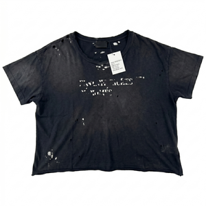 T-shirt graphique personnalisé effet vieilli, coton 260 g/m², style streetwear Y2K, coupe oversize et carrée, vente en gros OEM 6622 - Product Image 1