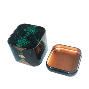 علب شاي معدنية مخصصة سعة 50/100/200/300 جرام، حاويات صغيرة مربعة سوداء غير لامعة، علب شاي فاخرة - Product Image 5