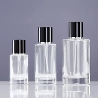 Flacon de parfum de luxe, cylindre en verre transparent, vide, personnalisé, tailles 30 ml et 100 ml, vaporisateur à pompe de 0,5 cm, diffuseur à roseaux, carton personnalisé