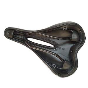 Selle de vélo de montagne confortable noire perforée pour adultes unisexes toutes saisons style simple - Product Image 1