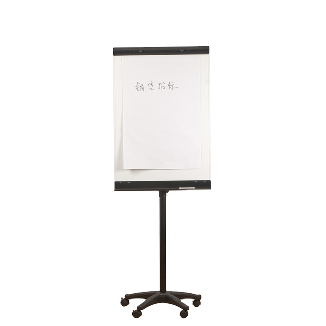 YDB-004 ZHONGJIA Black Wheeled Flip Chart Easel Budget-Friendly with Paper Size Compatibility