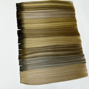 Blonde dimensionnelle balayage # T20P20/60A Invisible Thin <span class=keywords><strong>Secret</strong></span> Micro Bead Genius Weaving Wefts Super Double Drawn Wholesale - Product Image 3