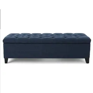织物存储长凳与坐垫简单的椅子储物架设计客厅软垫床端长凳