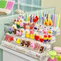 Décorations de fête pour baby shower, nouvelle arrivée, bougies d'anniversaire en forme d'étoile et de cœur