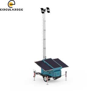 เสาไฟเคลื่อนที่พลังงานแสงอาทิตย์สำหรับงานก่อสร้าง กำลังไฟสูง ปรับความสูงได้ ขายดี - Product Image 6