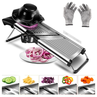 Hoge Guality Roestvrijstalen Ui Veggie Chopper Keuken Vruchten Snijder Handleiding Multifunctionele Groentesnijder Met Safty Handschoen
