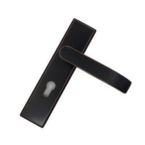 Black 304 Stainless Steel Lever Door <b>Lock</b> For Wooden Interior Doors Modern Simple Style Durable Handle - Product Image 3