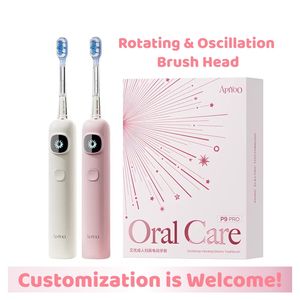 Cabezal de <span class=keywords><strong>Cepillo</strong></span> de Oscilación y Vibración Sin Cobre P9-<span class=keywords><strong>PRO</strong></span>, Cerdas Dupont, <span class=keywords><strong>Cepillo</strong></span> de Dientes Eléctrico Sónico Inteligente, Impermeable, Batería de Gran Capacidad - Product Image 1