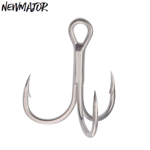 Hameçon triple à ardillons NEWMAJOR 3X Strong 2 # -10 #   Hameçon de <span class=keywords><strong>pêche</strong></span> en acier à haute teneur en carbone <span class=keywords><strong>pour</strong></span> eau salée, <span class=keywords><strong>pour</strong></span> <span class=keywords><strong>la</strong></span> <span class=keywords><strong>pêche</strong></span> au bar et à <span class=keywords><strong>la</strong></span> truite, de remplacement - Product Image 1