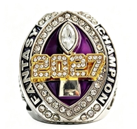 Nouvelle bague de championnat de football Dream 2027 pour hommes, bijou sportif en alliage de zinc, ensemble de bagues de rugby dorées