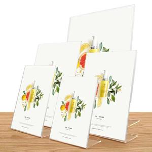 حامل بطاقات العرف على شكل حرف L صديق للبيئة حامل بطاقات الأسعار حامل بطاقات من الإكريليك لافتة طاولة لمتاجر التجزئة للترويج - Product Image 3