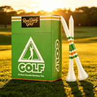 Tee de golf en silicone personnalisé, vierge, avec logo, en forme de balle de golf, en plastique, avec emballage OEM, pour sac de golf, boîte, moule, marqueur, avec emballage en boîte métallique