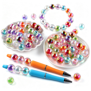 Cuentas Acrílicas Transparentes UV de 16 mm, de Colores Mezclados, con Orificio Recto, para Hacer Pulseras, Joyería, Llaveros y Colgantes, Kit de Manualidades, Coloridas y Modernas - Product Image 2