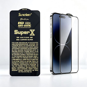 Film en verre trempé antistatique à couverture intégrale de 0,3 mm d'épaisseur, dureté 9H, bord noir, protection d'écran complète, qualité AAA pour téléphone portable - Product Image 6