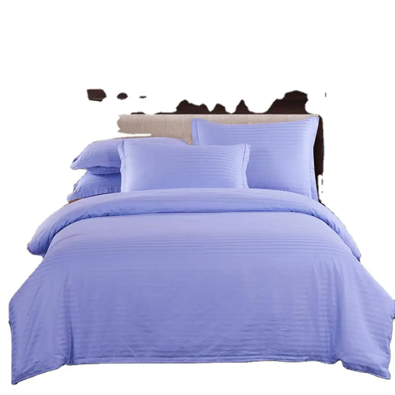 100% कपास धारियों उच्च गुणवत्ता होटल बिस्तर सेट बिस्तर पर चादर
