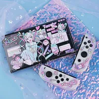 Étui de protection pour Nintendo Switch OLED/NS, accessoires kawaii pour filles, coque transparente rigide en PC pour Switch