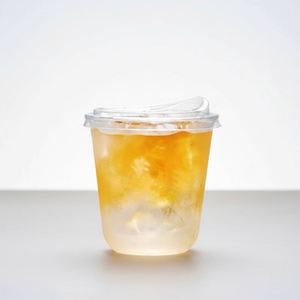 Vasos de Plástico Desechables Transparentes con Logotipo Personalizado, Ecológicos, de PET, de 90 mm, 12 oz, 16 oz, 20 oz, 24 oz, en Forma de U, con Tapa, para Café Helado y Jugos - Product Image 3
