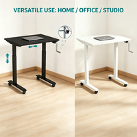 Pieds de bureau réglables en hauteur à manivelle manuelle en acier robuste, cadre de table ergonomique en métal pour position assise ou debout, bureau moderne