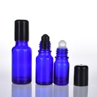Rouleau sur bouteille bleu ambre 5ml 10ml 15ml 20ml 30ml 50ml 100ml bouteille de rouleau de verre de parfum avec boule roulante
