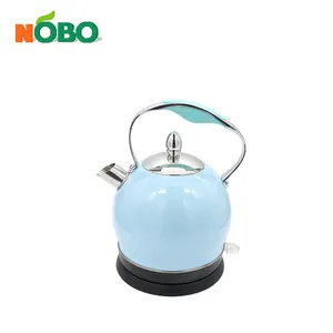 Mejor Precio electrodomésticos 2l retro de lujo té agua silbando tetera Hervidor eléctrico de acero inoxidable