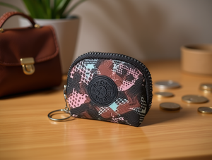 Portamonete Patchwork Mini con Cerniera Singola Unisex in Tessuto Non Tessuto con Fodera in Poliestere - Product Image 2