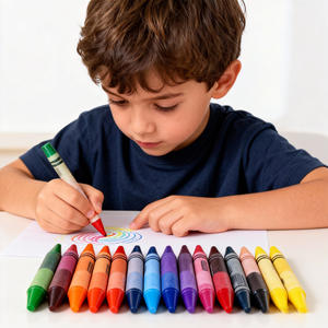 Нетоксичные крупные двухсторонние мелки 8 шт., большой размер, легко держать в руке для малышей - Product Image 6