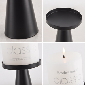 Vela Aromática en Portavelas de Hierro LANJO, Decoración para San Valentín, Cena a la Luz de las Velas, Accesorios para Interiores - Product Image 2