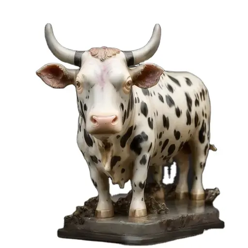 รูปปั้น/รูปปั้น/ประติมากรรมรูปปั้นวัวทำจากเรซินโพลีเรซินแบบกำหนดเองสำหรับตกแต่งบ้านและสวน