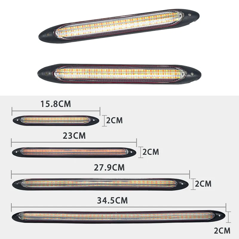 Siêu sáng phổ quát Xe Dẫn ban ngày Chạy ánh sáng quét loại đèn pha không thấm nước dải màu Trắng chuyển sang màu vàng đèn tín hiệu