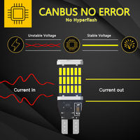 Ampoule LED T15 Park Light 4014 45SMD T10 Canbus pour éclairage intérieur, feux de recul, accessoires automobiles, ampoule LED 12V multi-puces