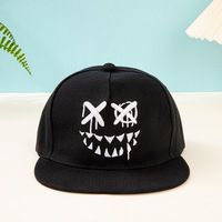 Gorra de béisbol de lujo Oxford transfronteriza, estilo Hip Hop, de ala plana, divertida, con diseño de calabaza de Halloween y demonio, para exteriores