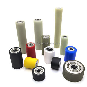 أسطوانة مطلية من البولي يوريثان بو OD 30 محامل مزدوجة مقاومة للاهتراء حزام ناقل أسطواني غير يعمل بالطاقة PU - Product Image 1