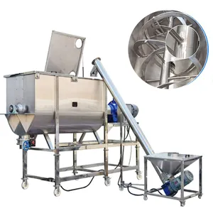 double-shaft mixer machine clay tile solid grains mix liquid machine 0 gravity double shaft paddle mixer