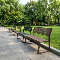 Banc de patio 3 places moderne de style américain, en métal, écologique, durable, résistant à l'eau, pour écoles, hôpitaux, parcs, villas, gymnases