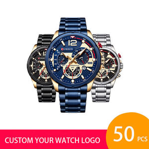 Personaliza Tu Propio Logotipo, Reloj Curren 8395, Estilo Moderno, Luminoso, de Acero Inoxidable, para Hombre, Resistente al Agua, de Cuarzo - Product Image 1